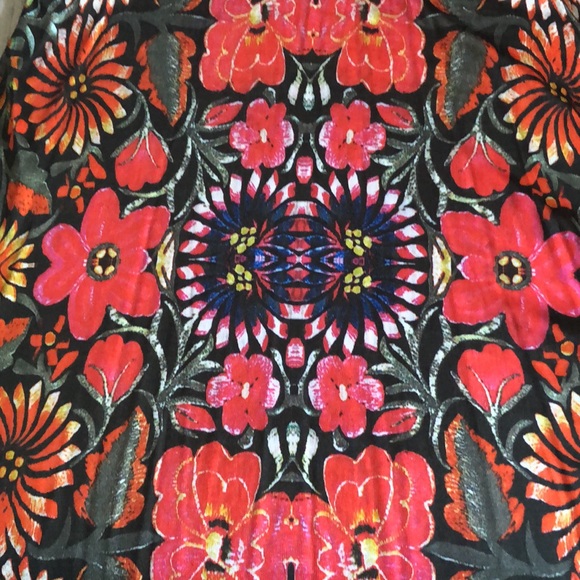 Free People A line floral red dress - Picture 4 of 4